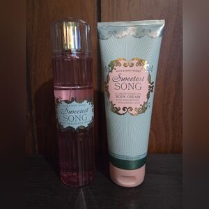 Bath & Body Works Sweetest Song Mist and Cream Set